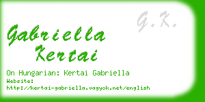 gabriella kertai business card